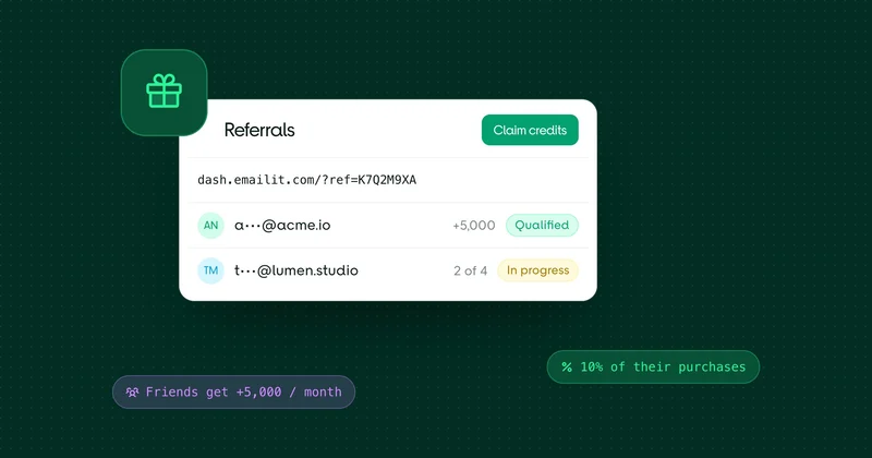 Invite your friends: Referrals
